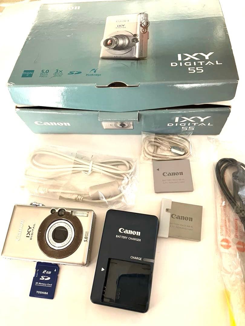 Canon IXY DIGITAL 55 コンパクトデジタルカメラ説明書.箱入り