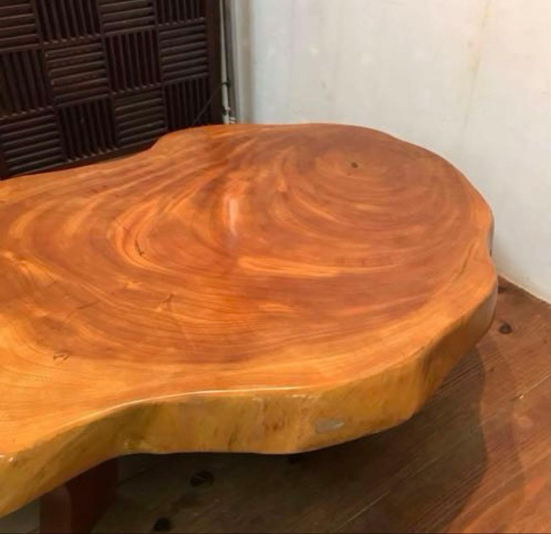 美品　木製　一枚板　座卓　ローテーブル　大きすぎず使いやすい程良いサイズ　重厚感