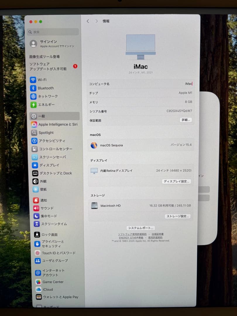 iMac 2021 24インチMGPK3J/A ブルー