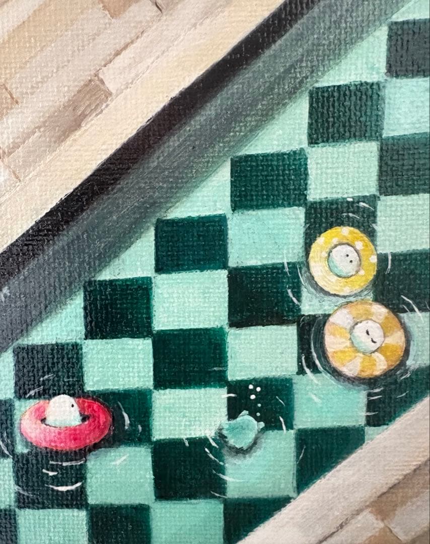 holiday アクリル画　F3