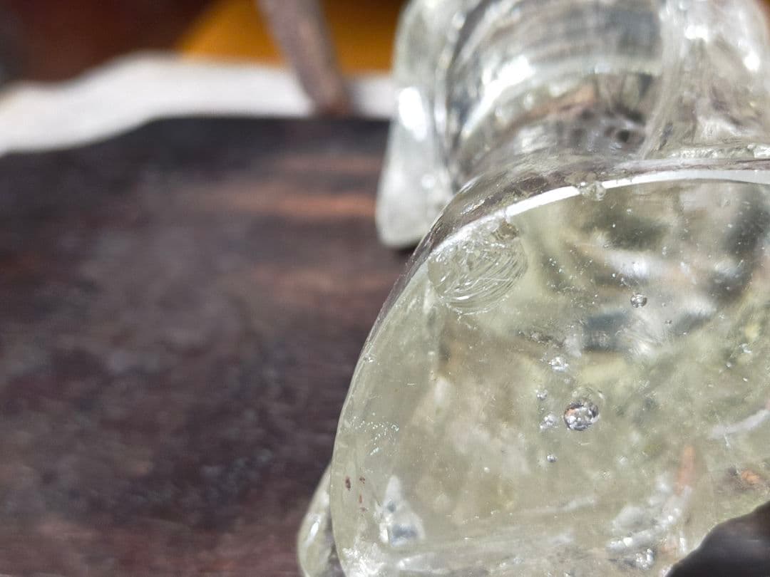 ♥値下げ♥　珍品　硝石製　観音像　３５９ｇ　観音様　観音菩薩　仏像　骨董　水晶風