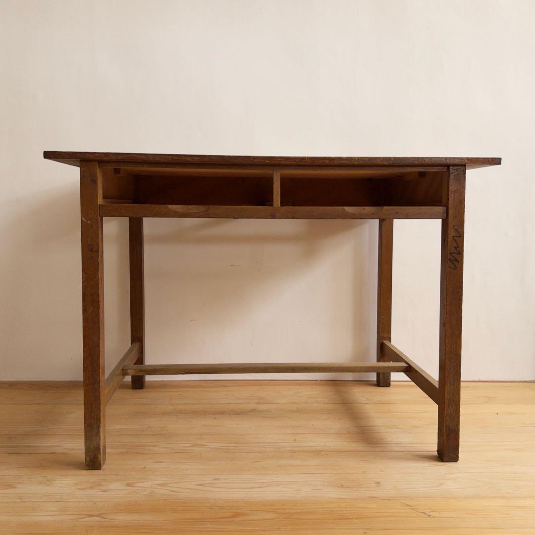 木製　作業台　横幅 約106㎝　ワークテーブル　古道具　古家具　ビンテージ