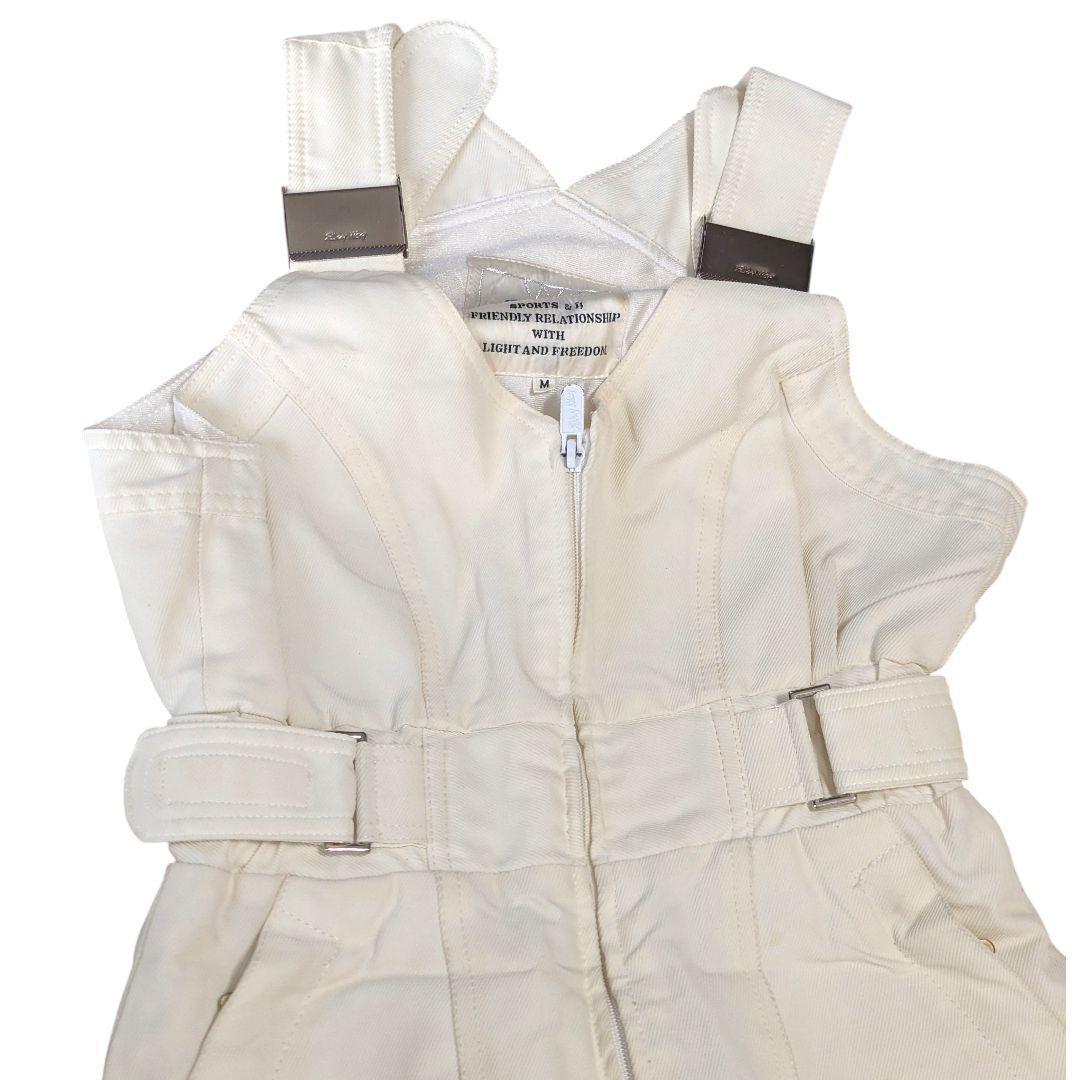 ellesse スキーウェア 上下セット　白と紺色 M キッズ 160