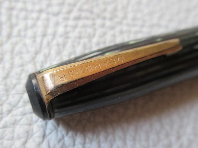 未使用 1920年頃米国製◆ウェアエバー セルロイド製 万年筆 ペン先細字14K