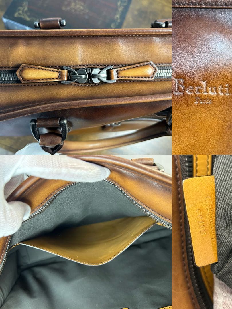 70万円 オルガ期 Berluti アンジュール レザー ブリーフケース