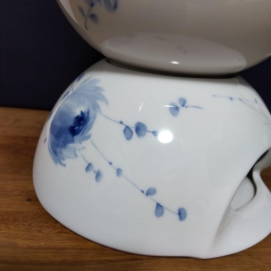 超美品 Meissen マイセン 青い花 ウォーマー＆キャンドルホルダー