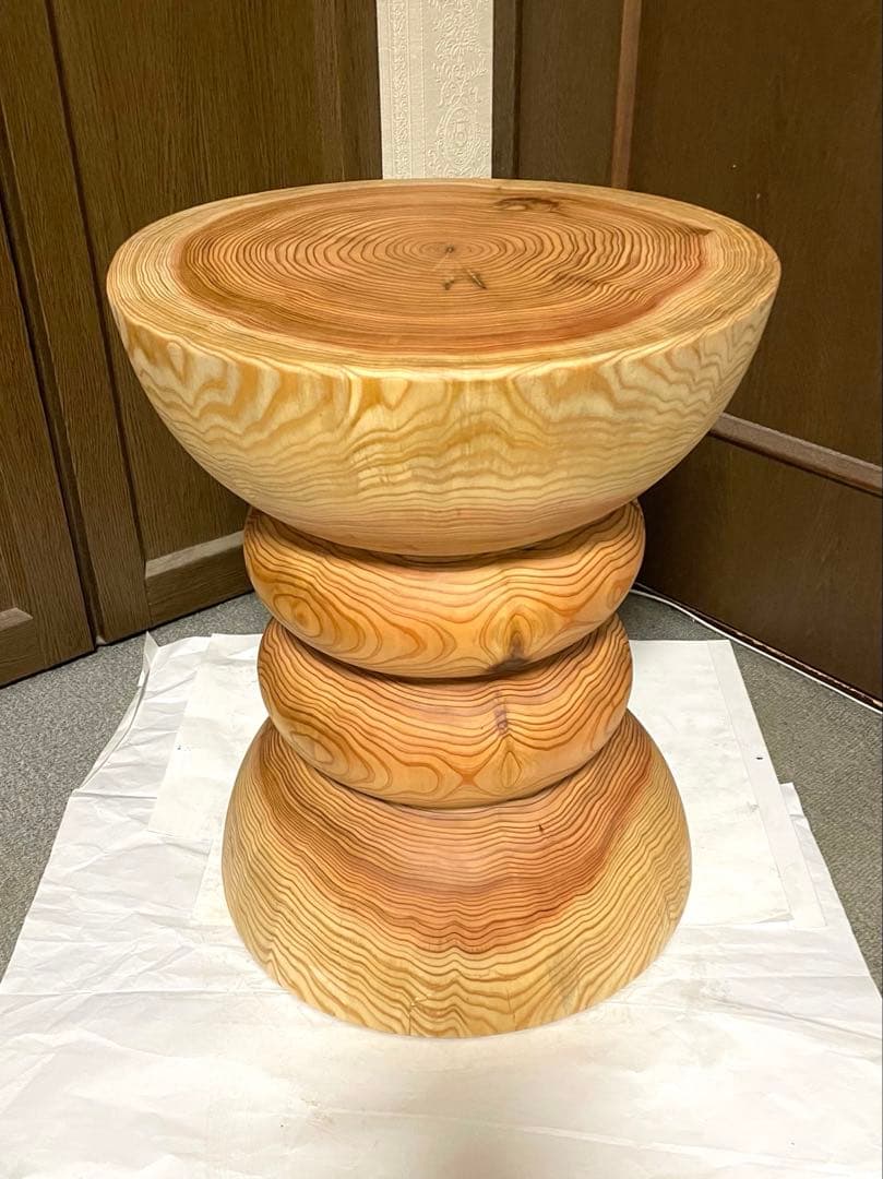 丸太　円筒型サイドテーブル　 スツール