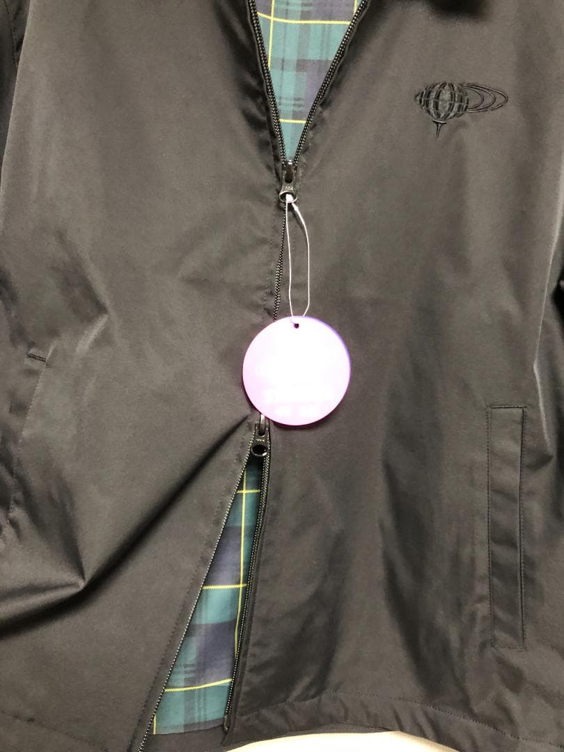 未使用 新作 ビームスゴルフ 緑チェック ブルゾン ブラック 黒 M