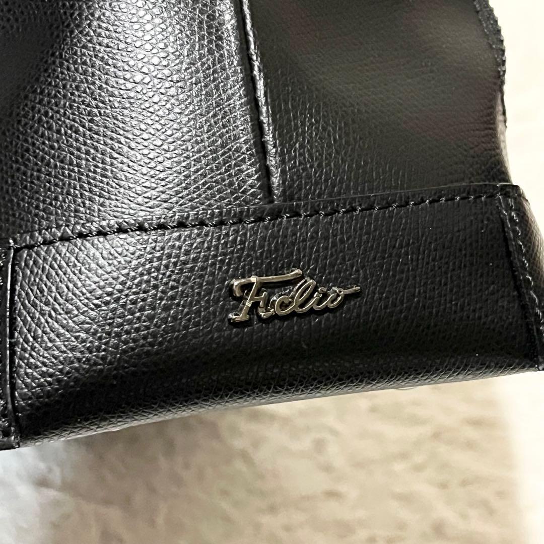 【未使用級】エフクリオ　ビジネスバッグ　レザー　2way ブラック