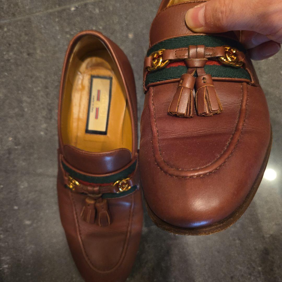 GUCCI ブラウンレザー ローファー