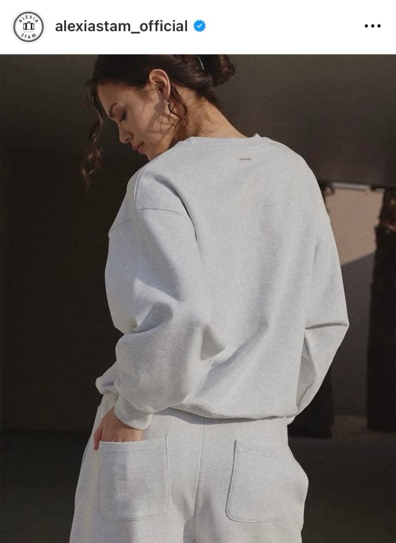 ALEXIA STAMグレー スウェット トレーナー