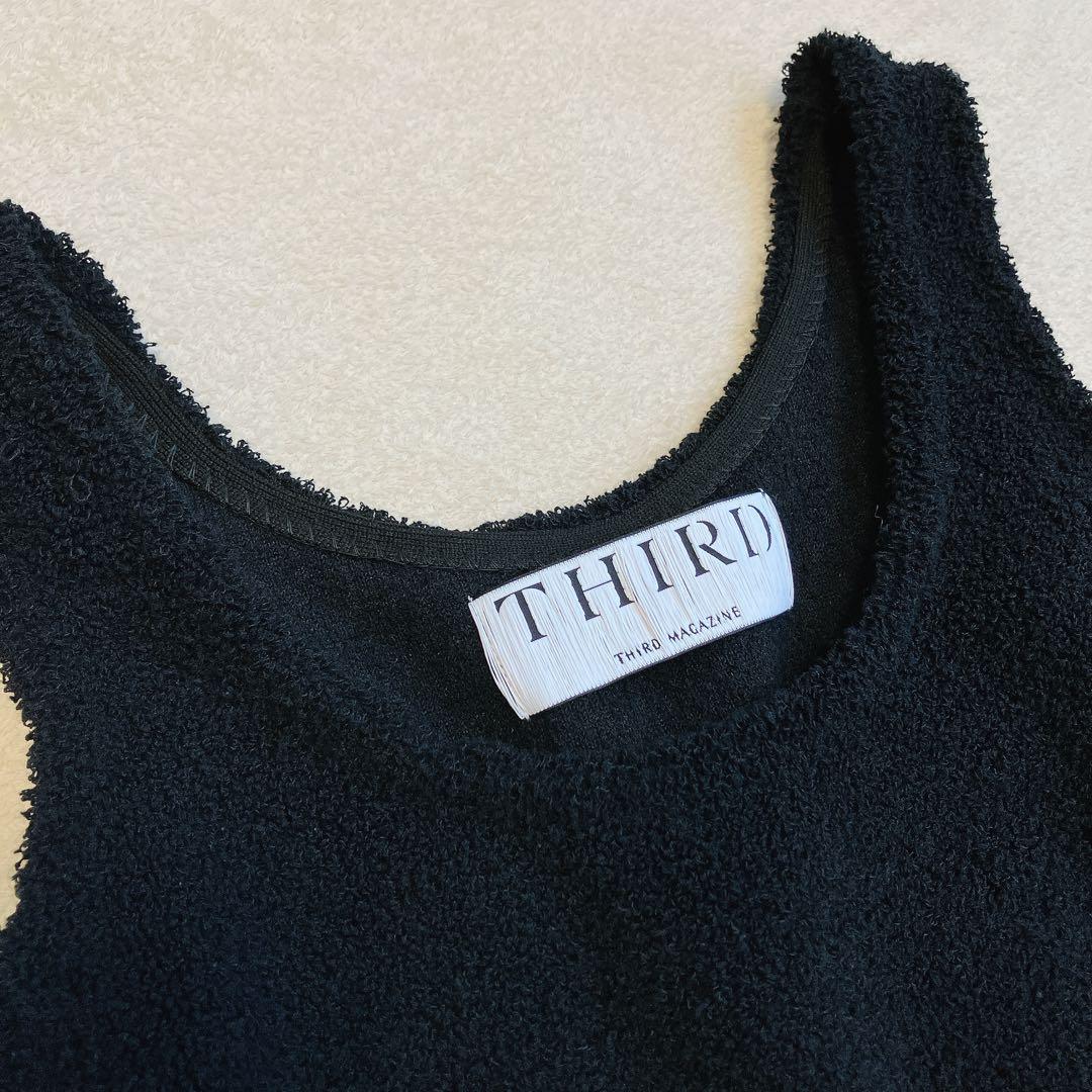 THIRD MAGAZINE パイルジャケット アンサンブル 黒 24SS