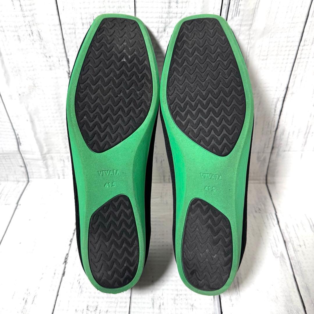 【yuu88】美品VIVAIA ビバイア スクエアトゥ 超軽量 フラット