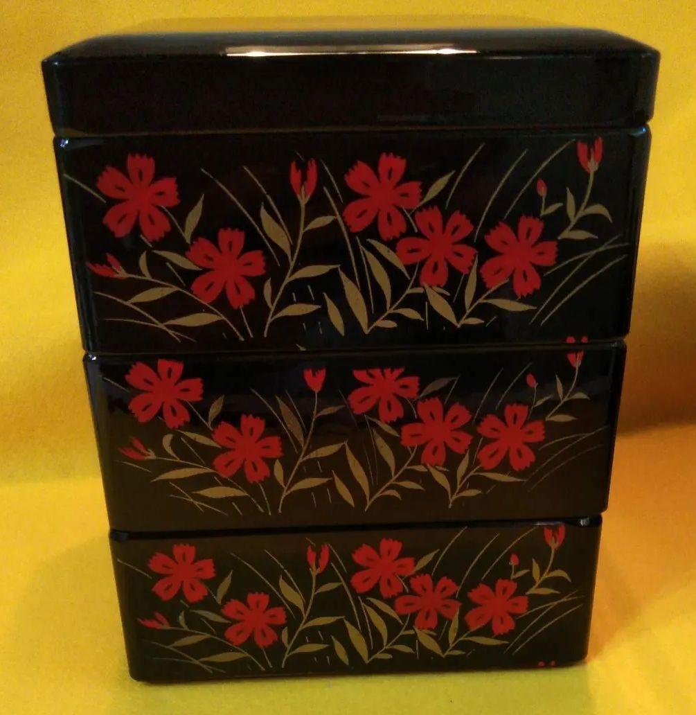 ミニ三段重箱と蓋付きお椀 3客セット