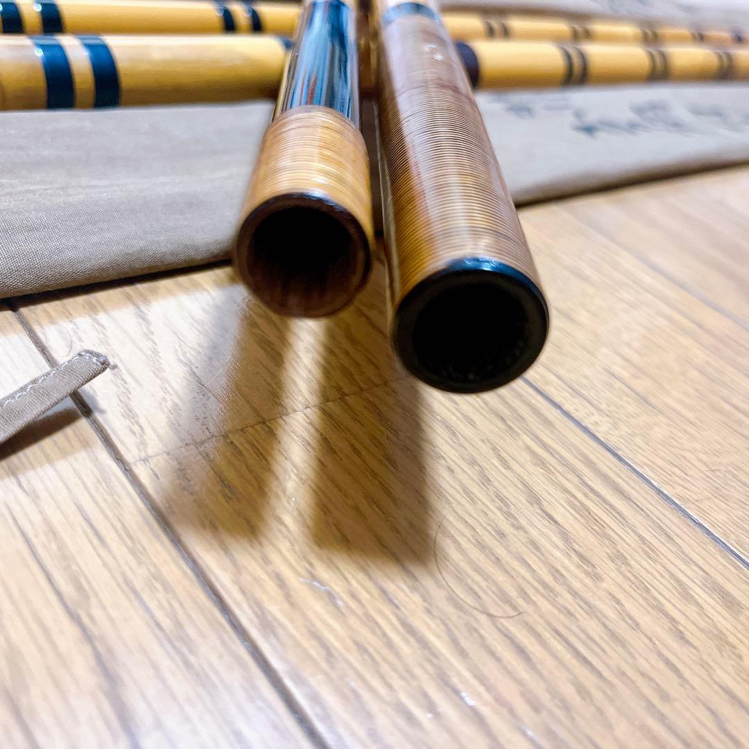 超希少　美品 夢坊作 特作 目出し 玉の柄 竿掛 和竿 ヘラブナ