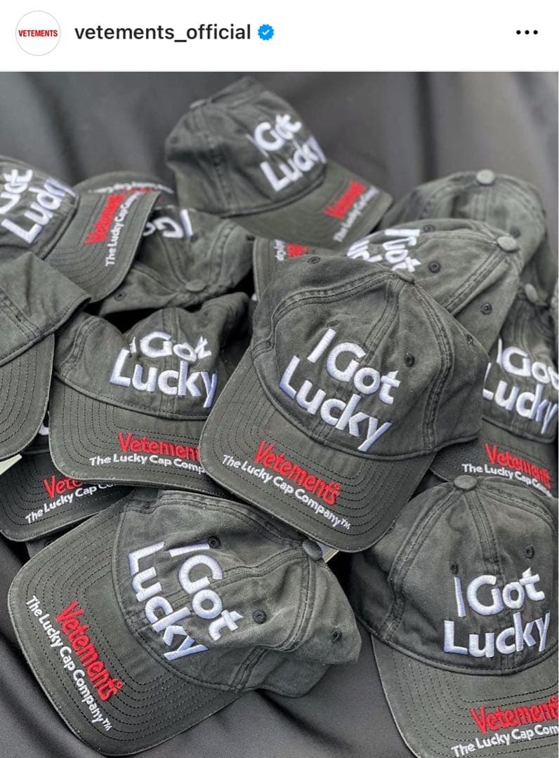 VETEMENTS ヴェトモン I GOT LUCKY 帽子 cap