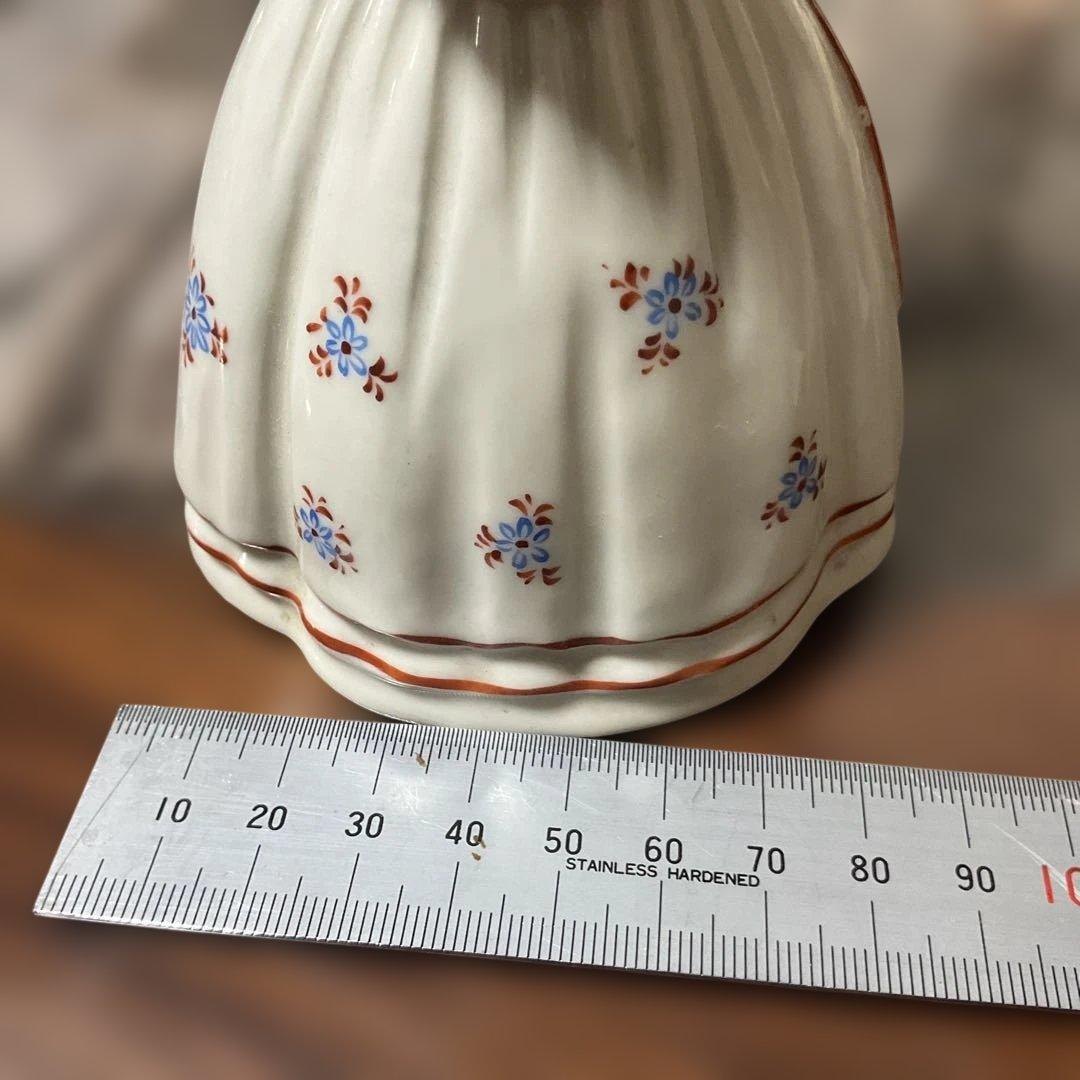 陶器製灯の台座、女性のフィギュア オキュパイドジャパン