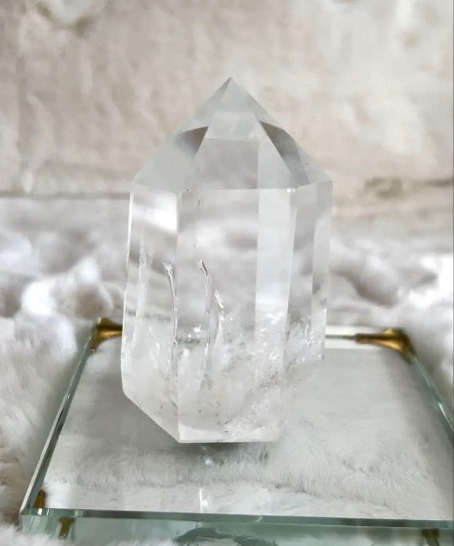 水晶　エンジェルラダー　ブルーラダー　クリアクォーツ　虹いり　水晶タワー