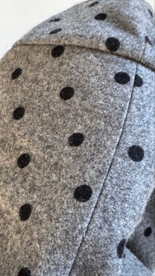 80年代　ビンテージ VIVA YOU/ビバユー　ドット/水玉柄　グレー