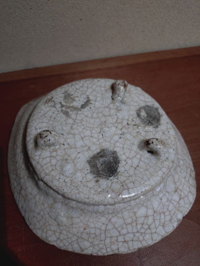 絵志野 蛇籠 草花紋 向付