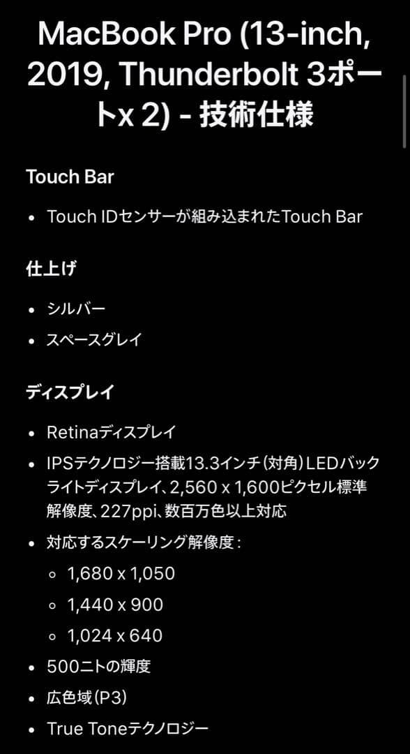 【大幅値下】13インチ 2019 16GB 256GB MacBookPro