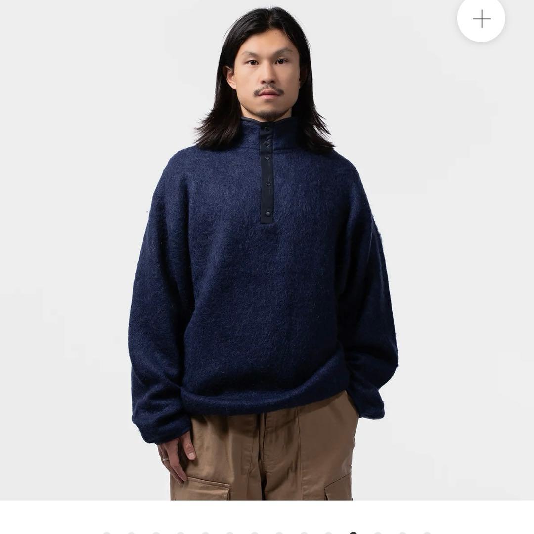 新品nanamica Pullover Mohair Sweater NAVY