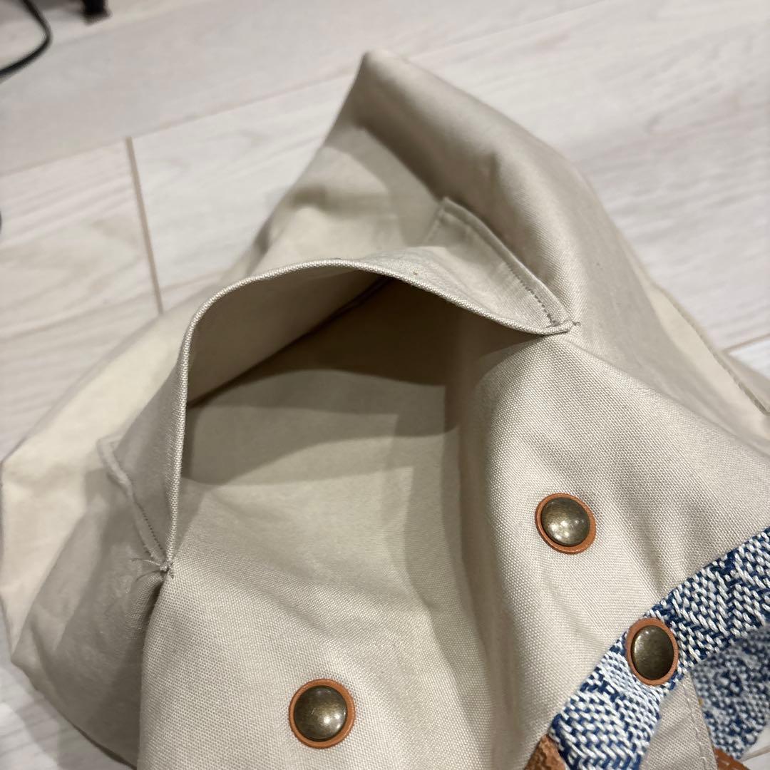 2/3限定価格trois temps トロワトン　手織り2WAYバッグ　北欧