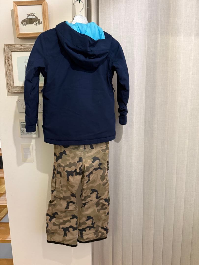BURTON 子ども用ウェアセット XS ネイビー 迷彩