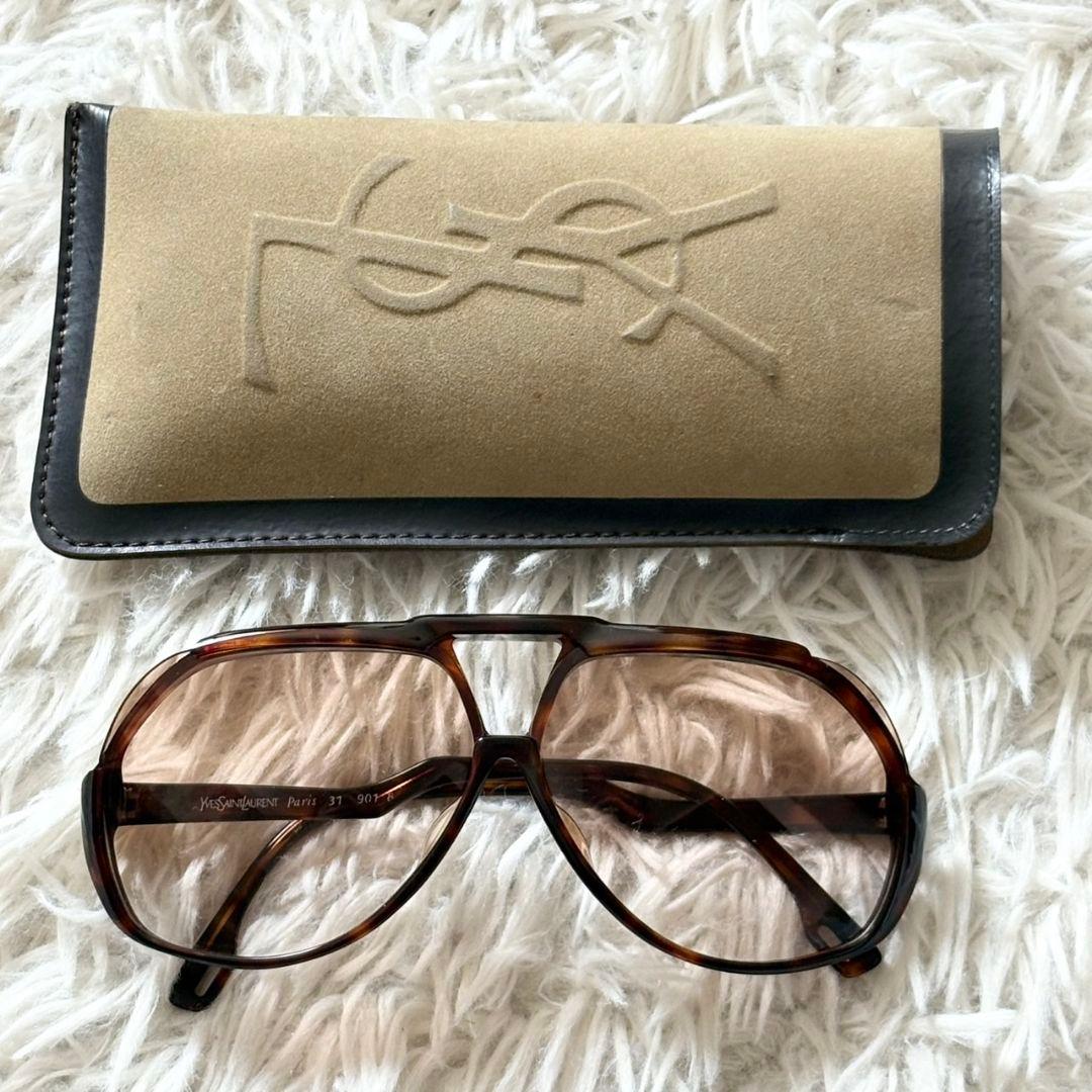 美品 イヴ サンローラン ティアドロップ型 サングラス YSL 31-901