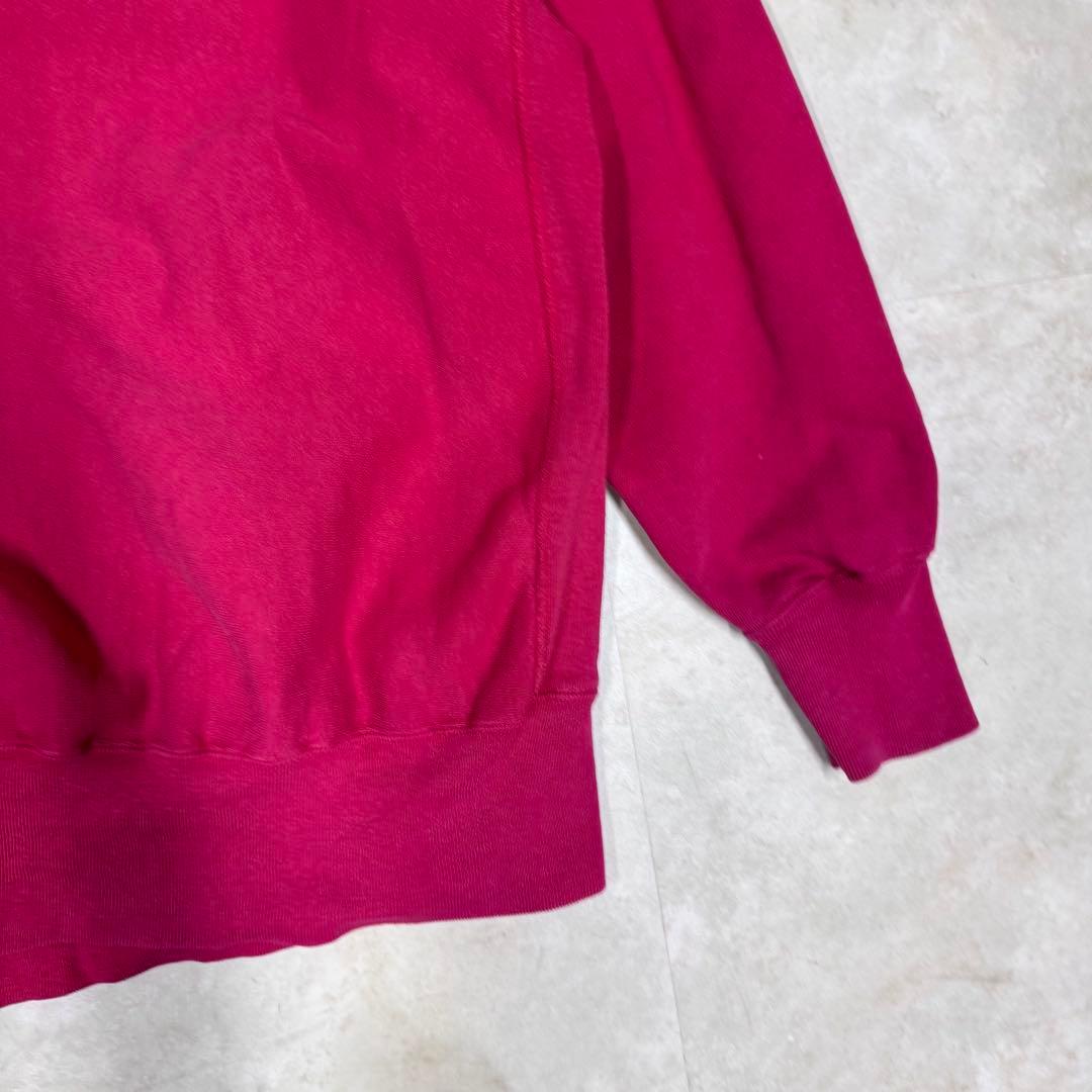 90s チャンピオン リバースウィーブ 目有り ピンク XL 無地