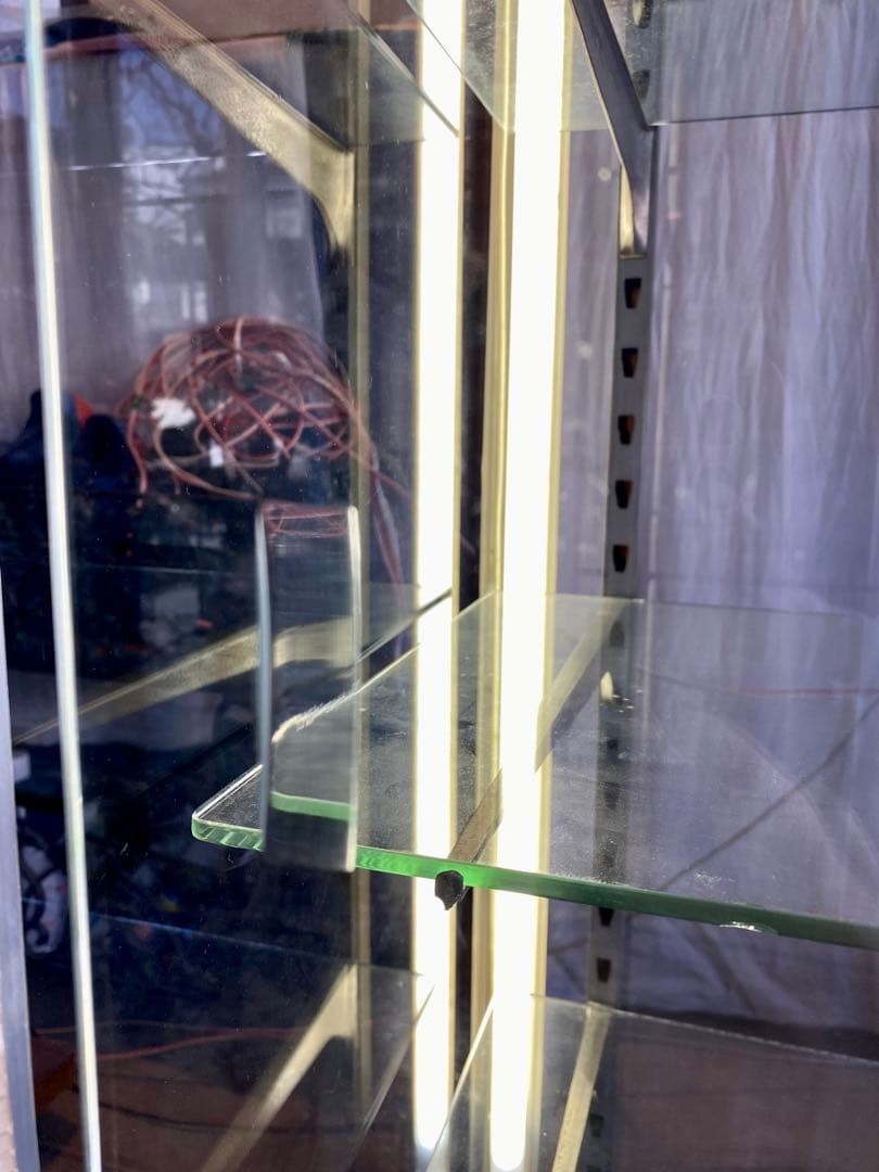 【昭和レトロ】照明付き　ガラスショーケース小　コレクションケース