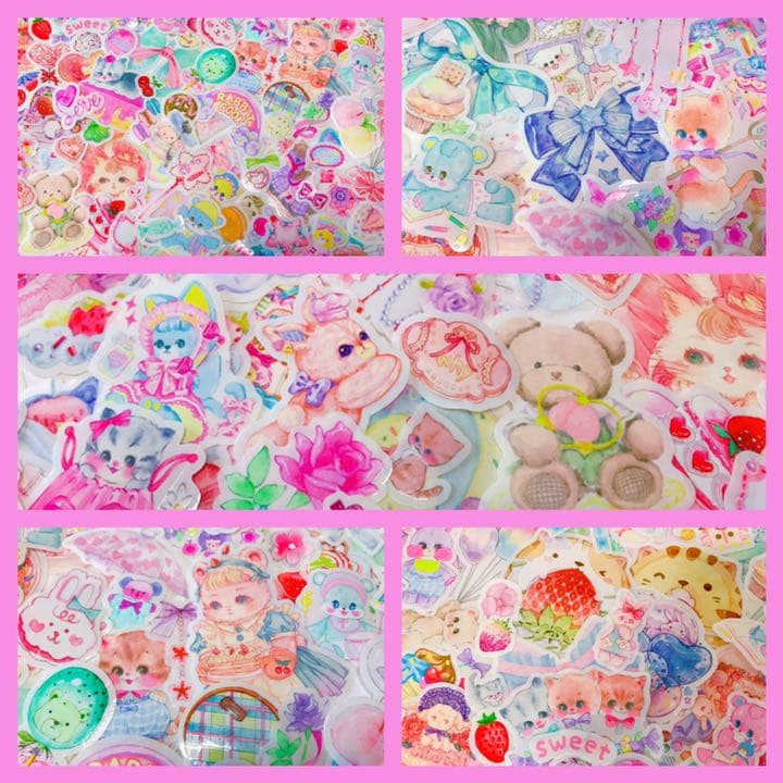 可愛いい❤️❤️フレークシール( ⸝⸝•ᴗ•⸝⸝ )ゆめかわセット♡♡
