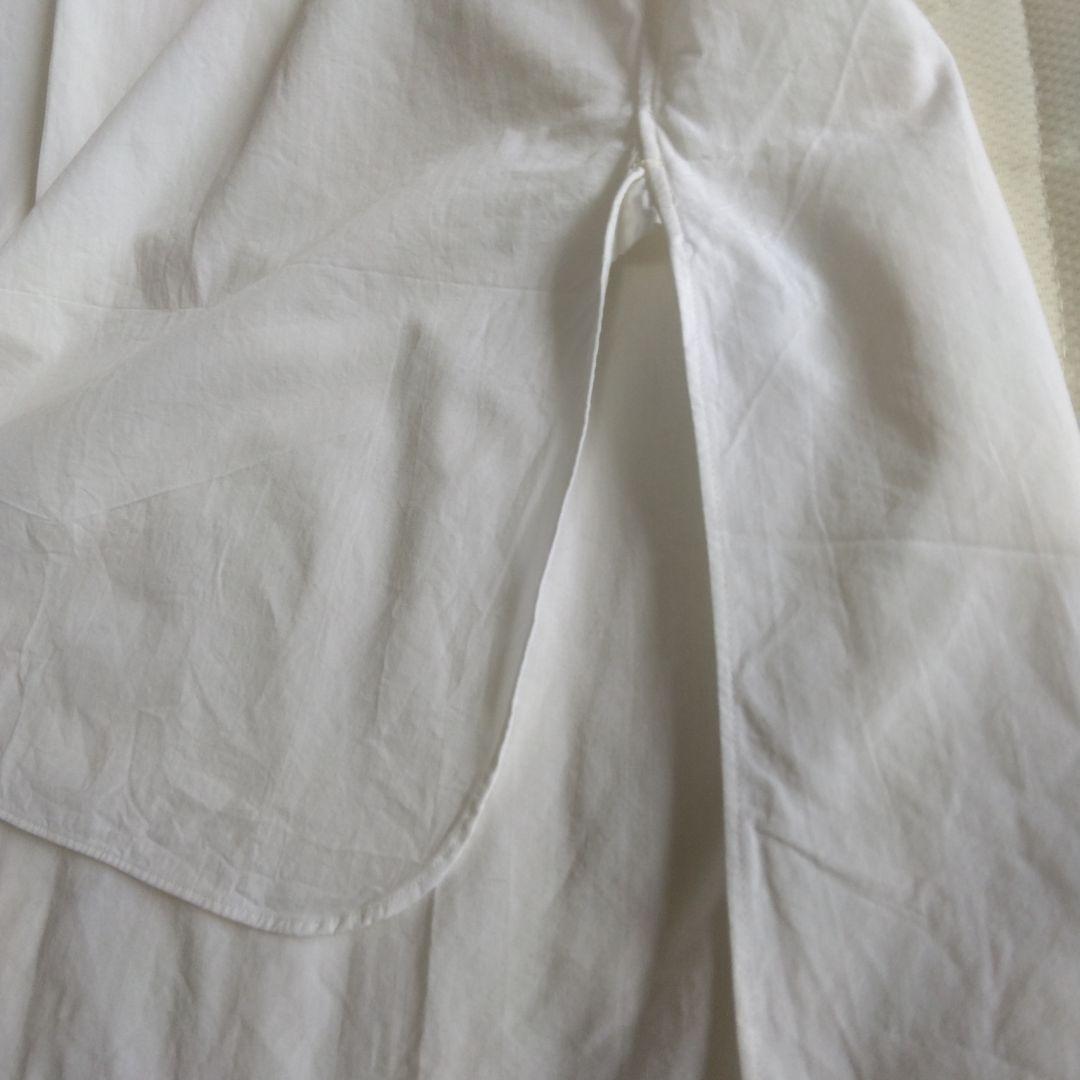 【45R】長袖ロングシャツ バンドカラー　美品