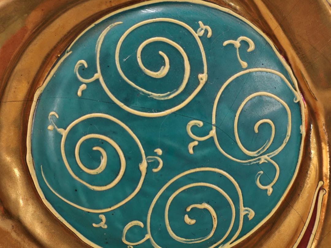 BK200　九谷焼　八幡窯　松鶴乃図　御小槌　金運　財運　開運　商売繁盛　置物