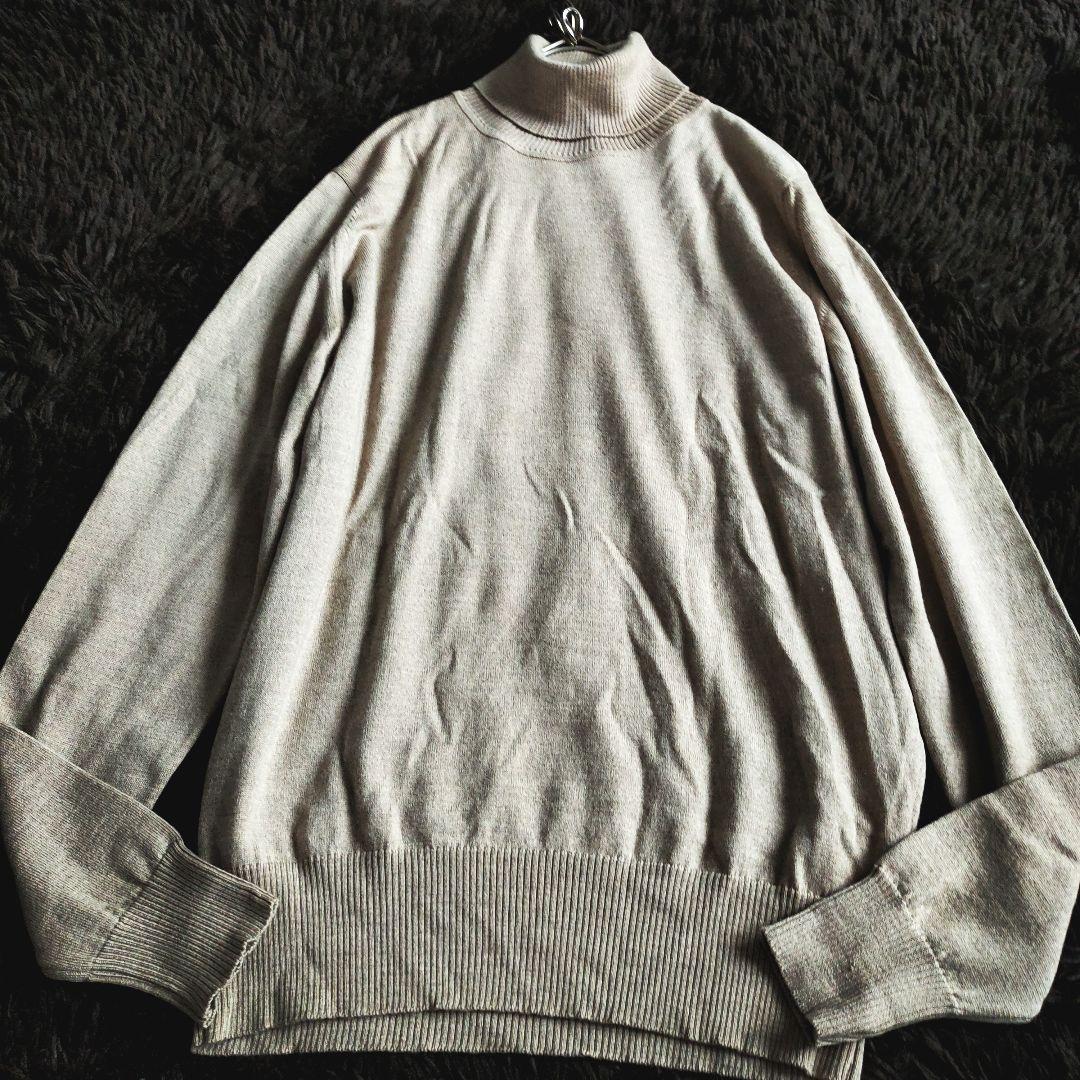 ジョンスメドレー セーター タートルネック ウール Lサイズ ハイゲージ 英国製