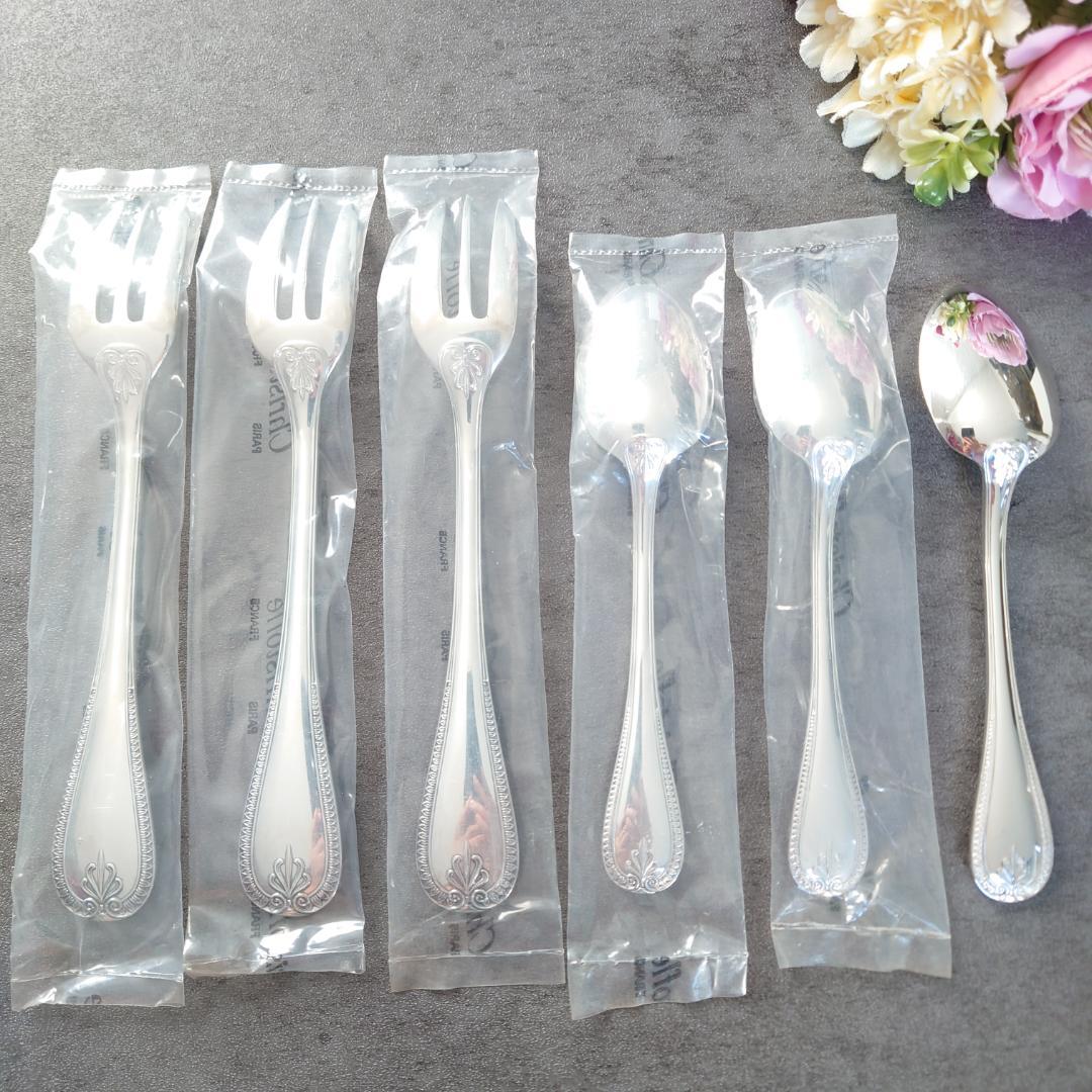極美品 クリストフル マルメゾン ケーキフォークコーヒースプーン 未開封含 6点