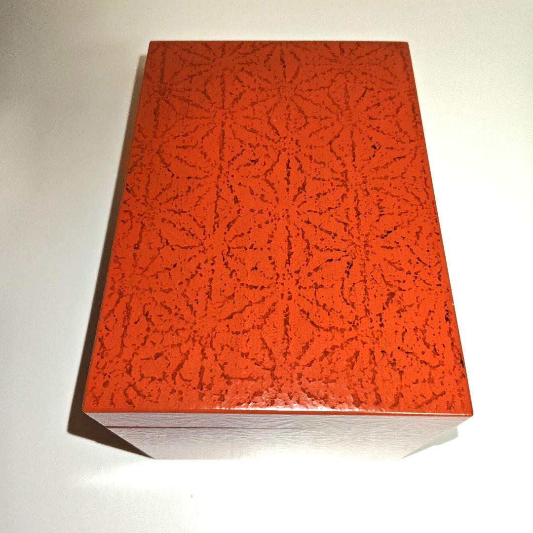 茶道具　麻の葉模様新一閑茶箱