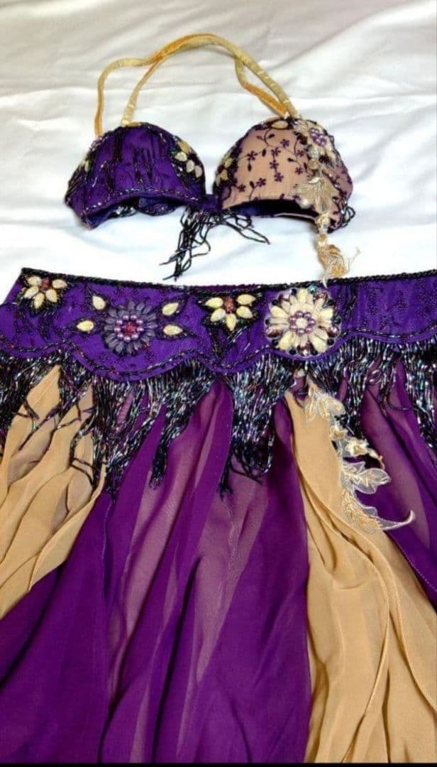 最高級 トルコ製 Bella ベラ ブラベル スカート付 ベリーダンス