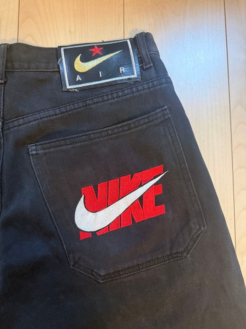希少 良サイズ NIKE Archive バギー ワイド ブラック デニム