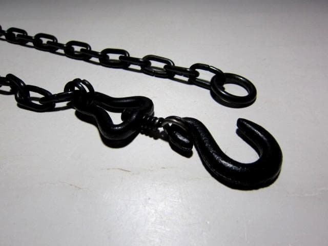 千家十職 御釜師 大西清右衛門 鉄釜鎖　　　　　　　　　　　　　m159