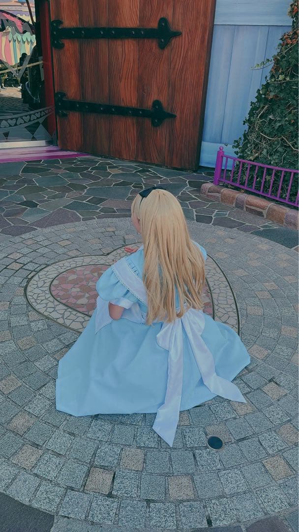 不思議の国のアリス風ワンピース＋ウィッグ＋靴 セット衣装 3点まとめ売り