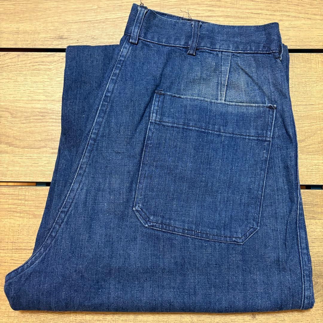 US NAVY 50s デニムセーラーパンツ w32相当 希少 海軍 ジーンズ