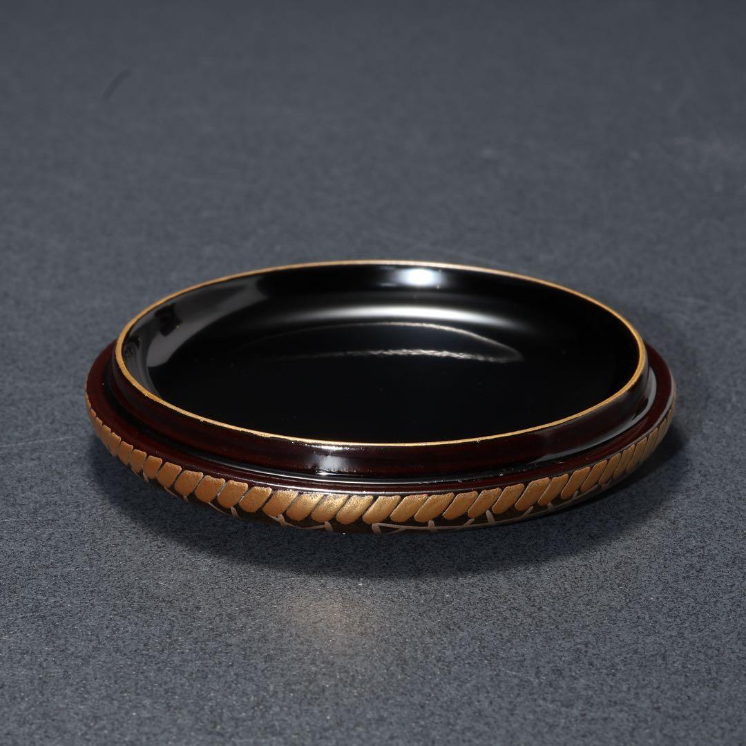 末広茶器　棗　菊籠　一斎　共箱　R1686