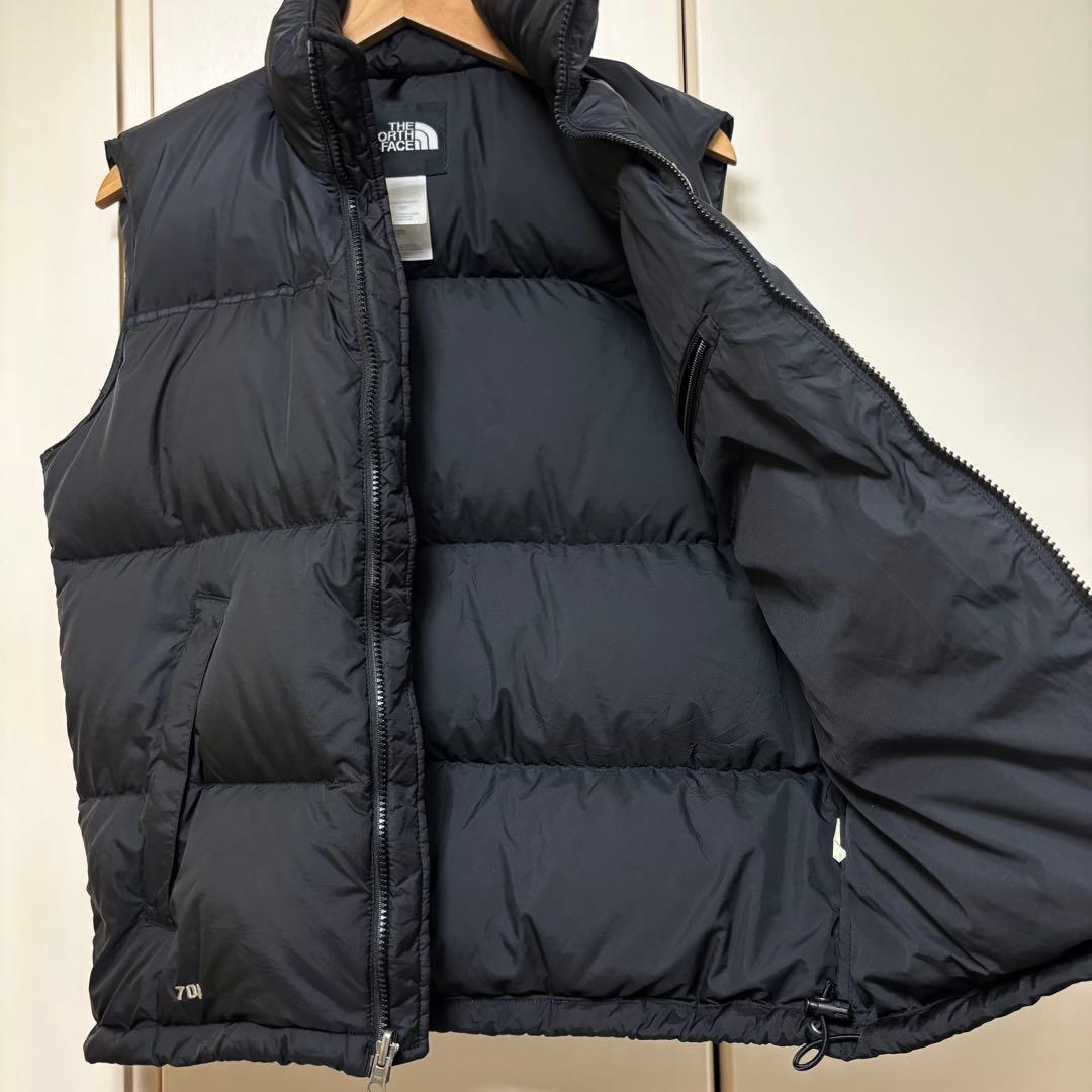 ヌプシ　ノースフェイス　ダウン　ベスト　センターロゴ　Sサイズ