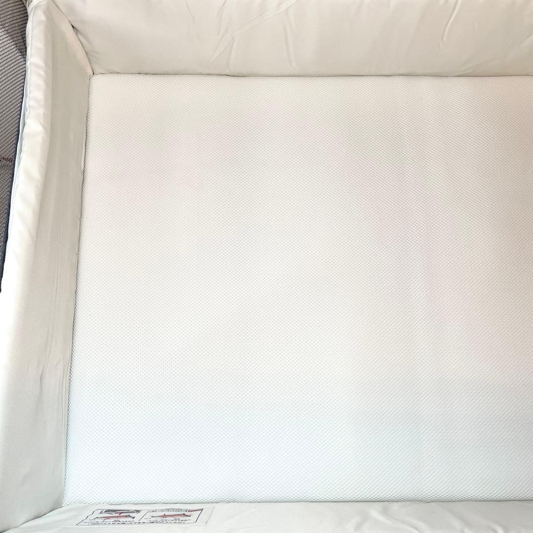 美品 Aprica ココネル エアー AB ベビーベッド　グレーベアー