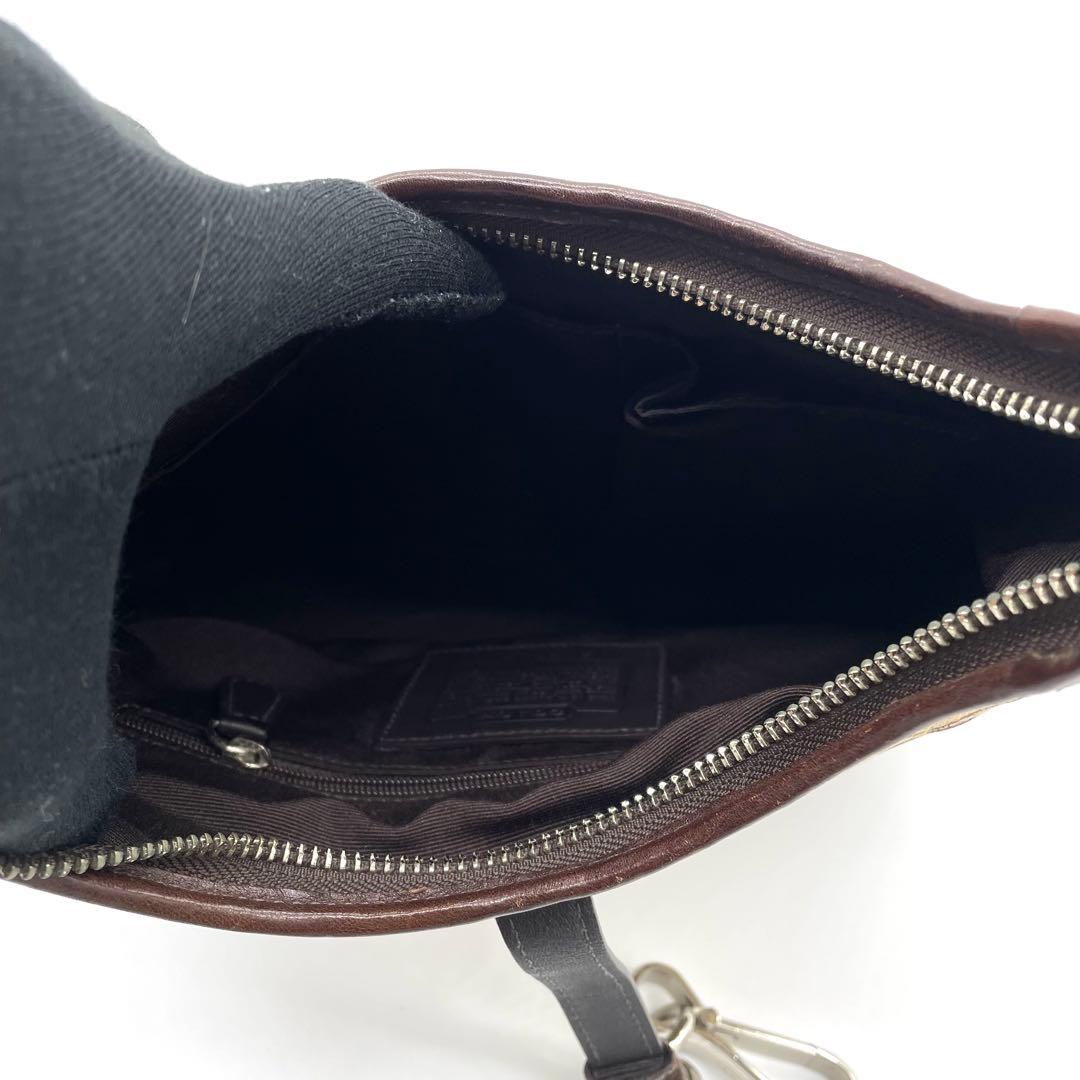 【極美品】コーチ　ワンショルダーバッグ　ジャッキー　ヘリテージ　シグネチャー　茶