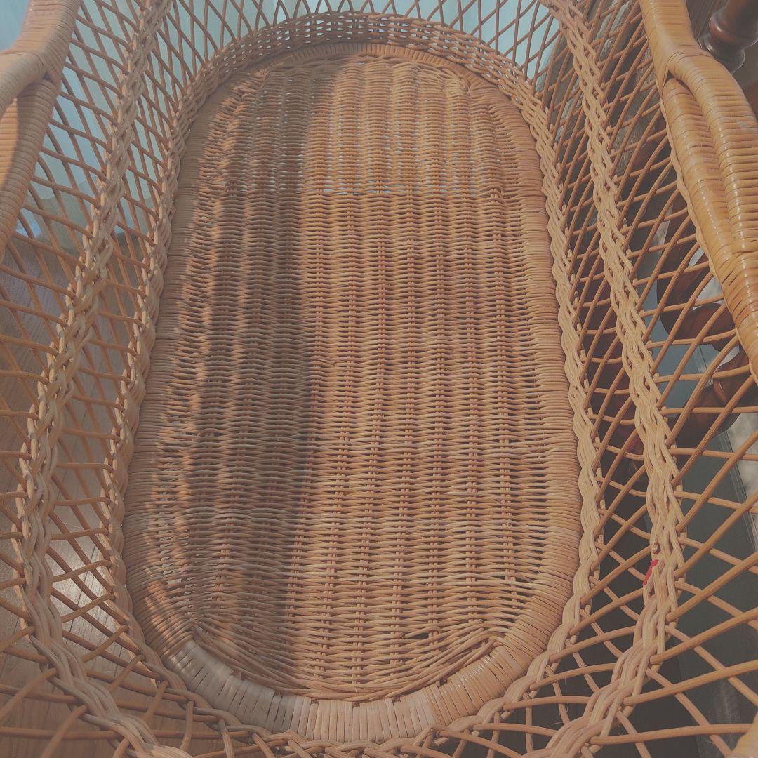 揺りかご　揺り籠　ラタン　籐　レトロ　クーハン　クーファン　バスケット　籠