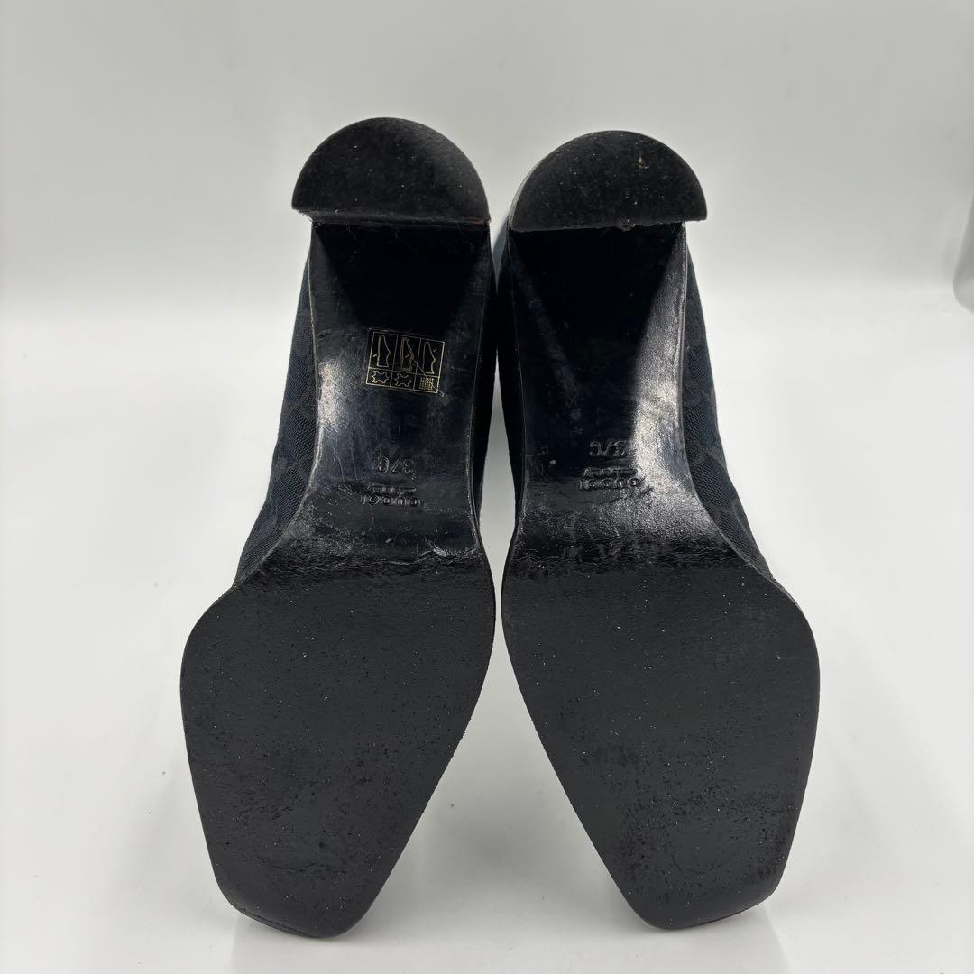 GUCCI グッチ GGキャンバス ロングブーツ サイズ37 約24㎝ ブラック