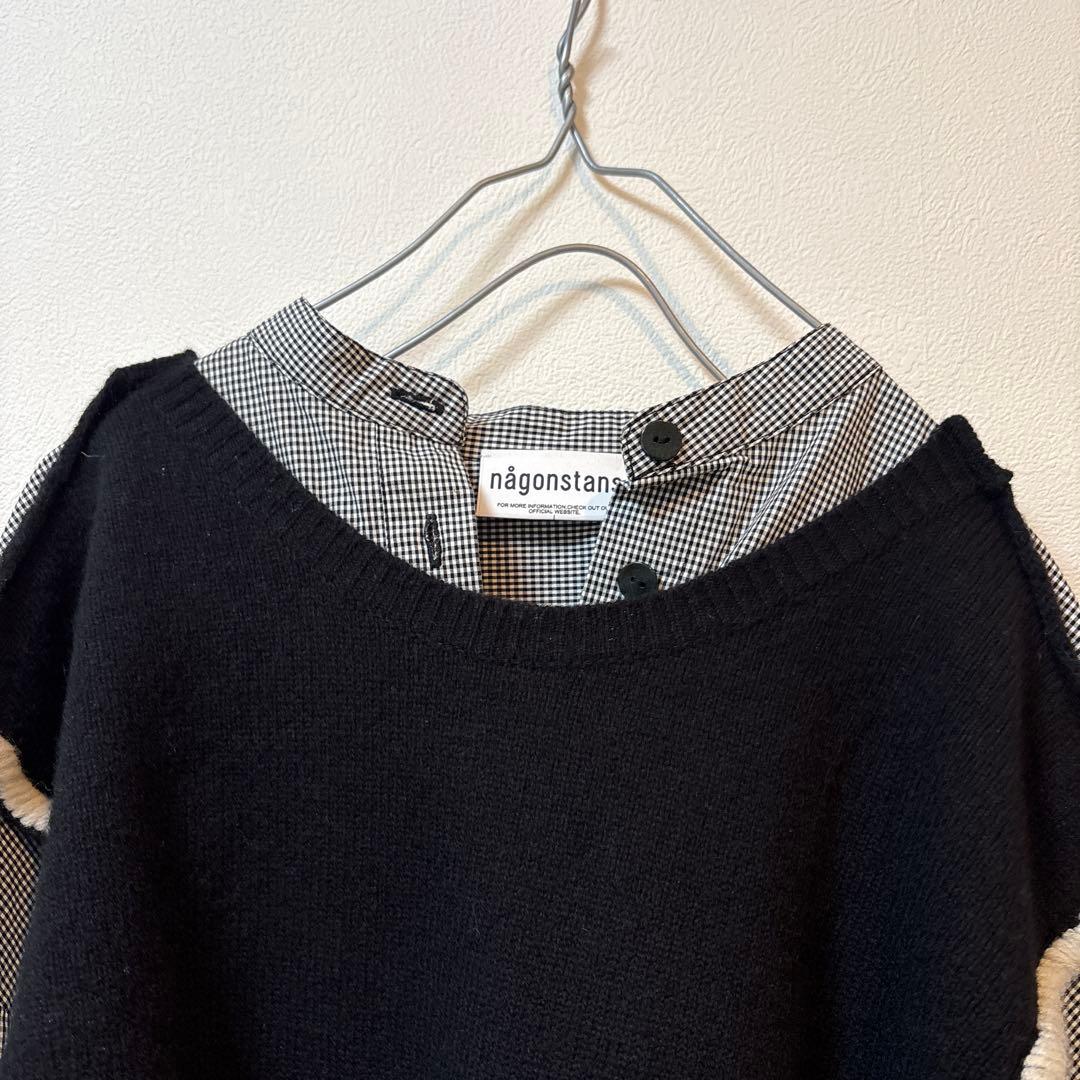 ナゴンスタンス 23AW knit combination shirt