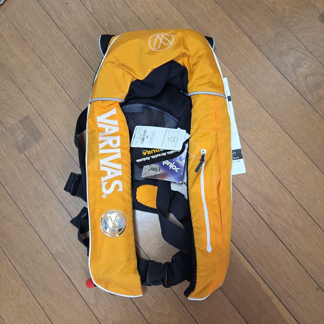 ㊴新品未使用 バリバス 自動膨張ライフジャケット タイプA イエロー 桜マーク付